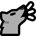 'awoo' sign, showing a wolf howling