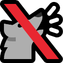 'don't awoo' sign, showing a wolf howling with a prohibited line over it 'don't awoo' sign, showing a wolf howling with a prohibited line over it
