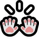 raised paw hands (tan fur colour)