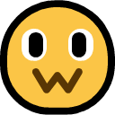 smiley making a ':3' face